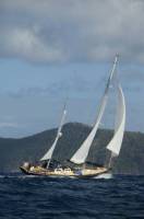 Zenara, a 72' ketch (hull now white)