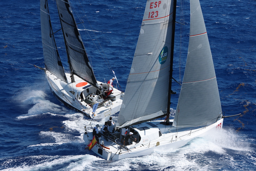 The Class40s start of the RORC Caribbean 600. Credit: RORC/Tim Wright/www.photoaction.com