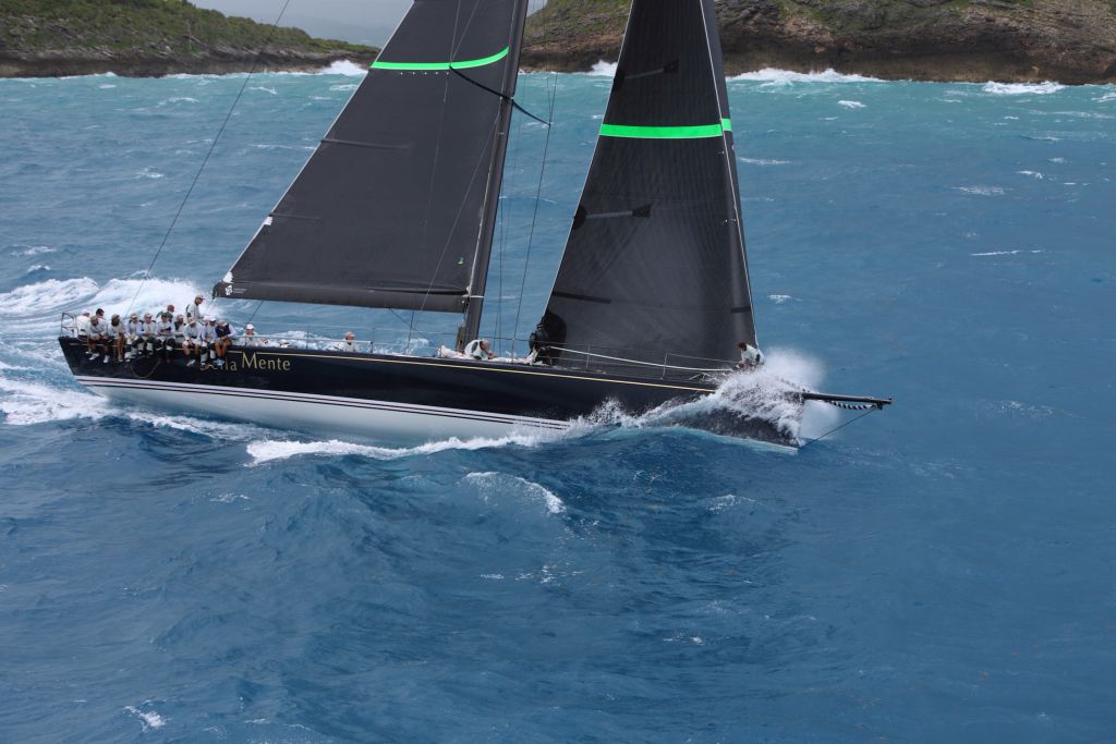 Bella Mente on her way to winning the 2015 RORC Caribbean 600 - photo RORC/Tim Wright