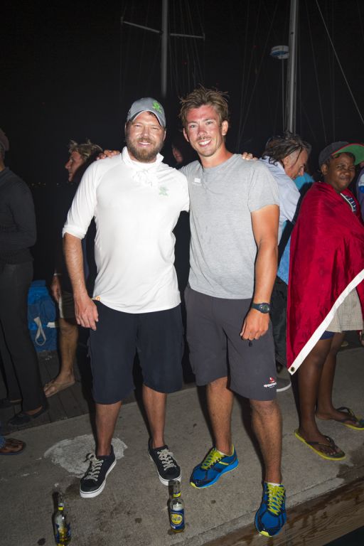 Phaedo3 owner and co-skipper Lloyd Thornburg with skipper of Concise 10 Ned Collier Wakefield © RORC/Emma Louise Wynn Jones