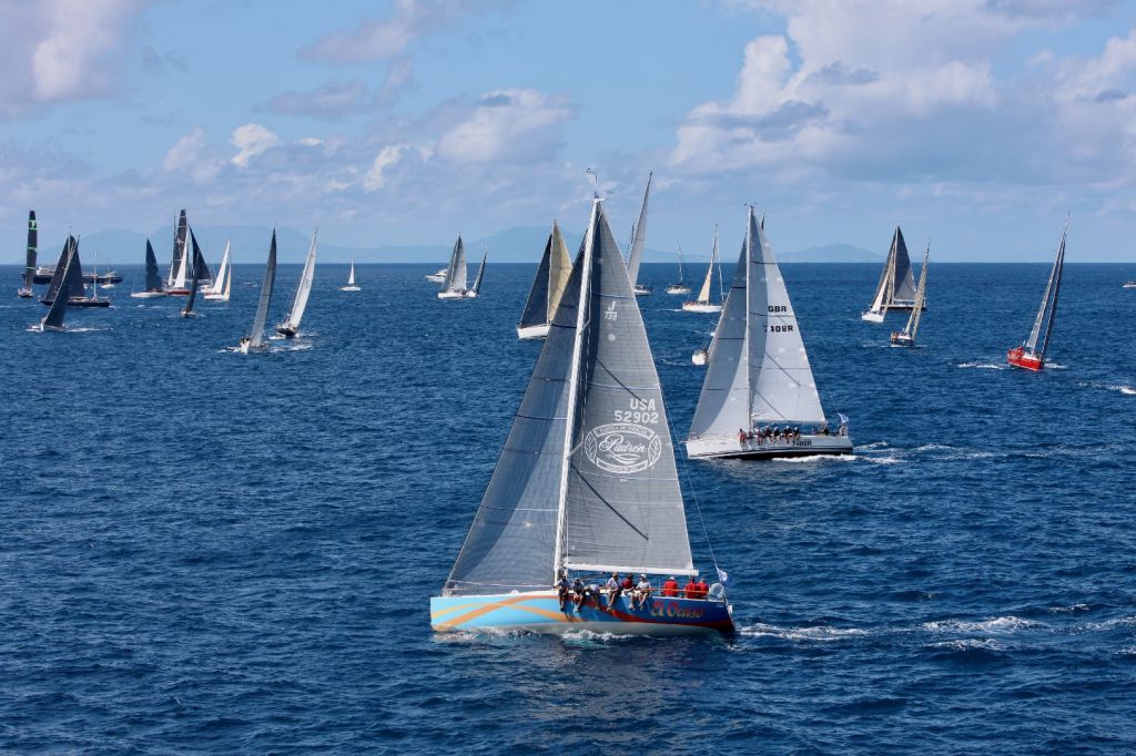 The fleet gets underway at the start of the 2017 RORC Caribbean 600