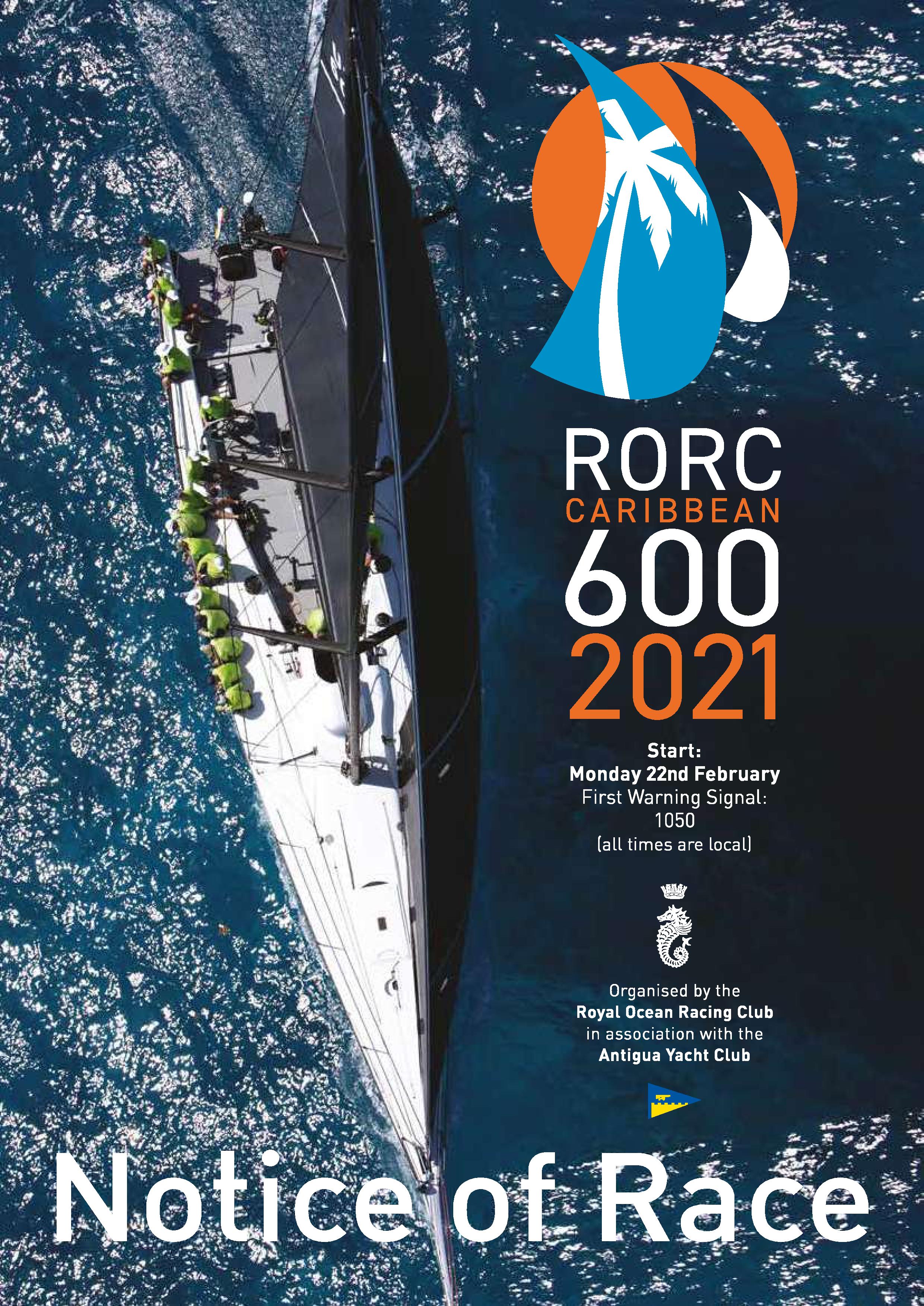 2020 RORC Caribbean 600 Notice of Race