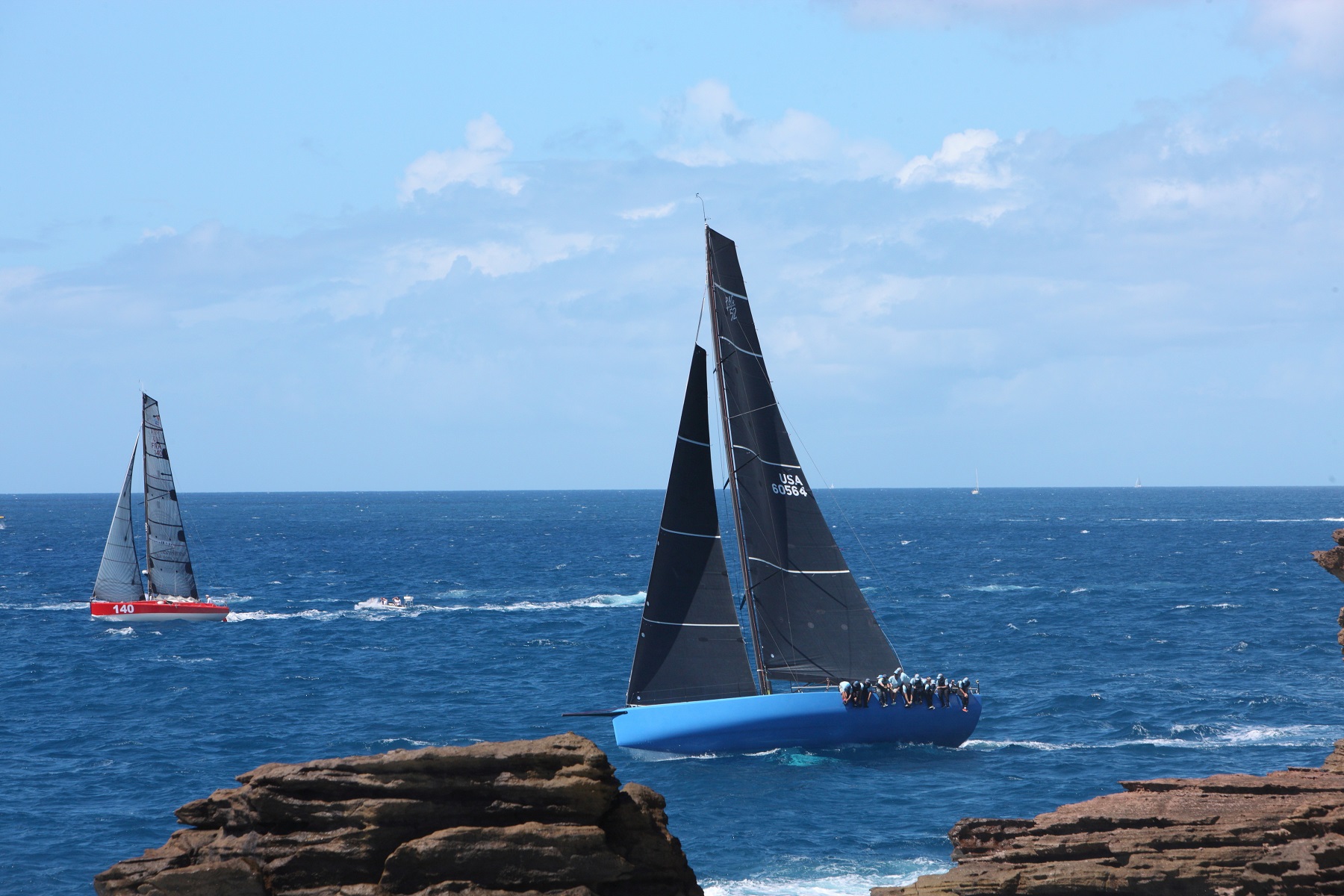 Christopher Sheehan’s Pac52 Warrior Won (USA) leads the class © Tim Wright/Photoaction.com