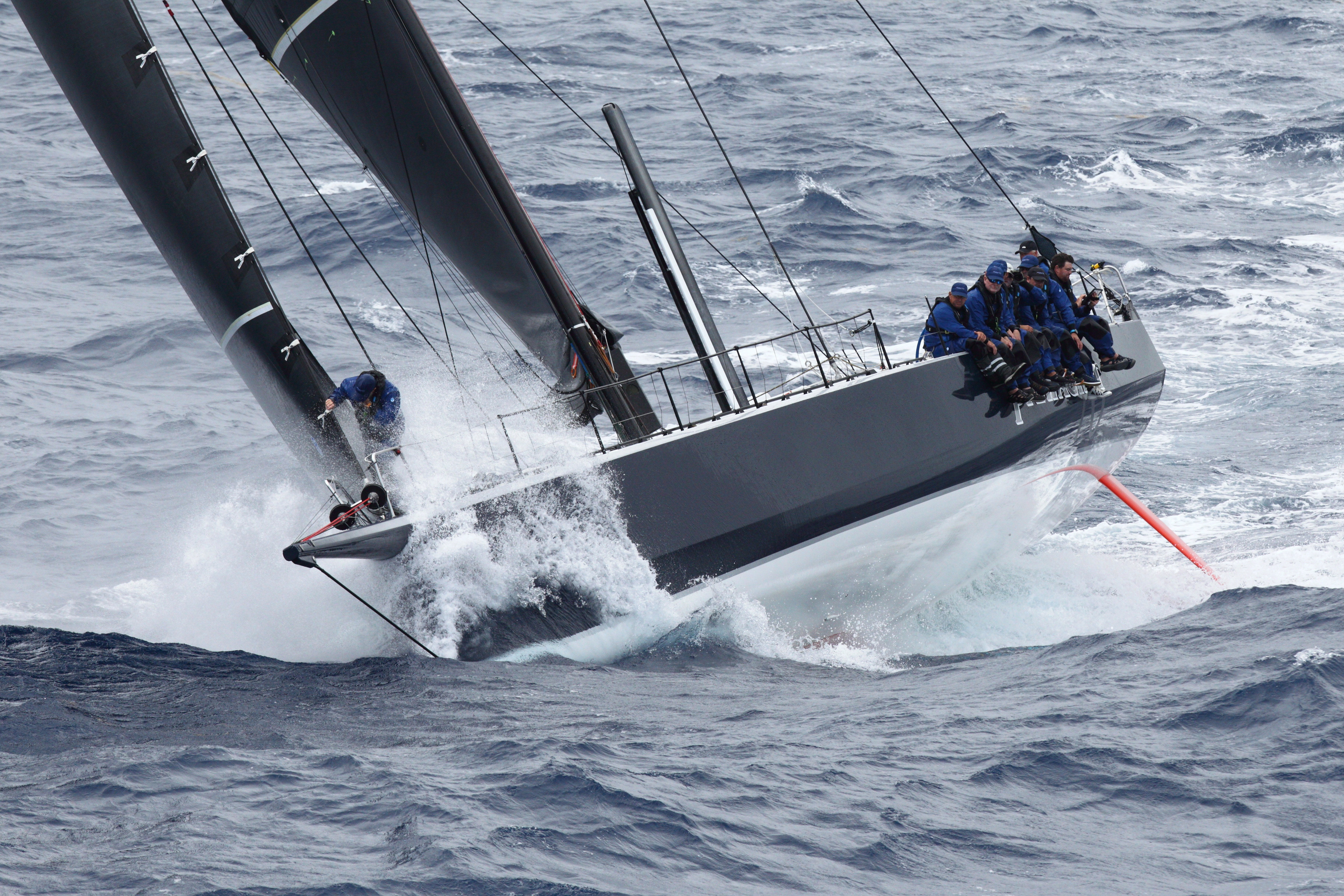 Pyewacket 70 takes Monohull Line Honours in the 2023 RORC Caribbean 600 © Tim Wright/Photoaction.com