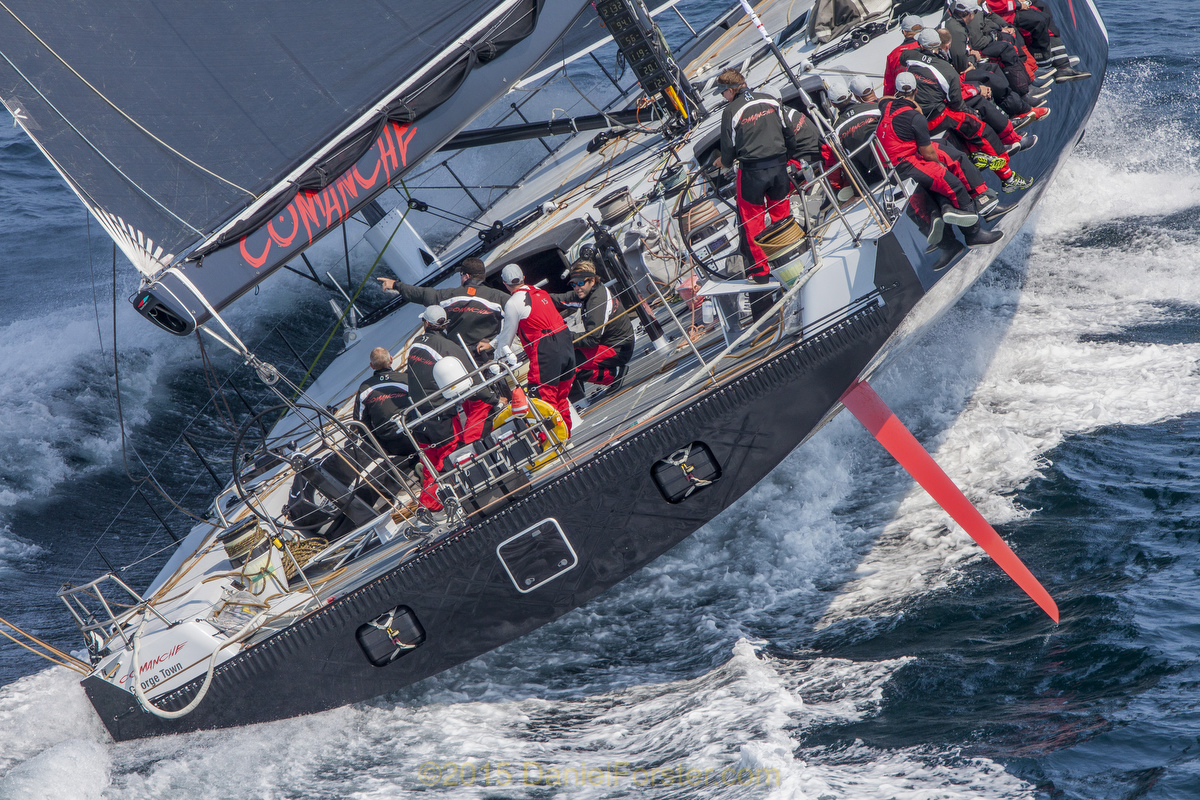 Jim Clark & Kristy Hinze Clark's American Maxi, Comanche - photo Daniel Forster