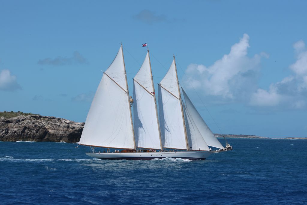 The magnificent three-masted schooner Adix at the start - Credit: RORC/Tim Wright