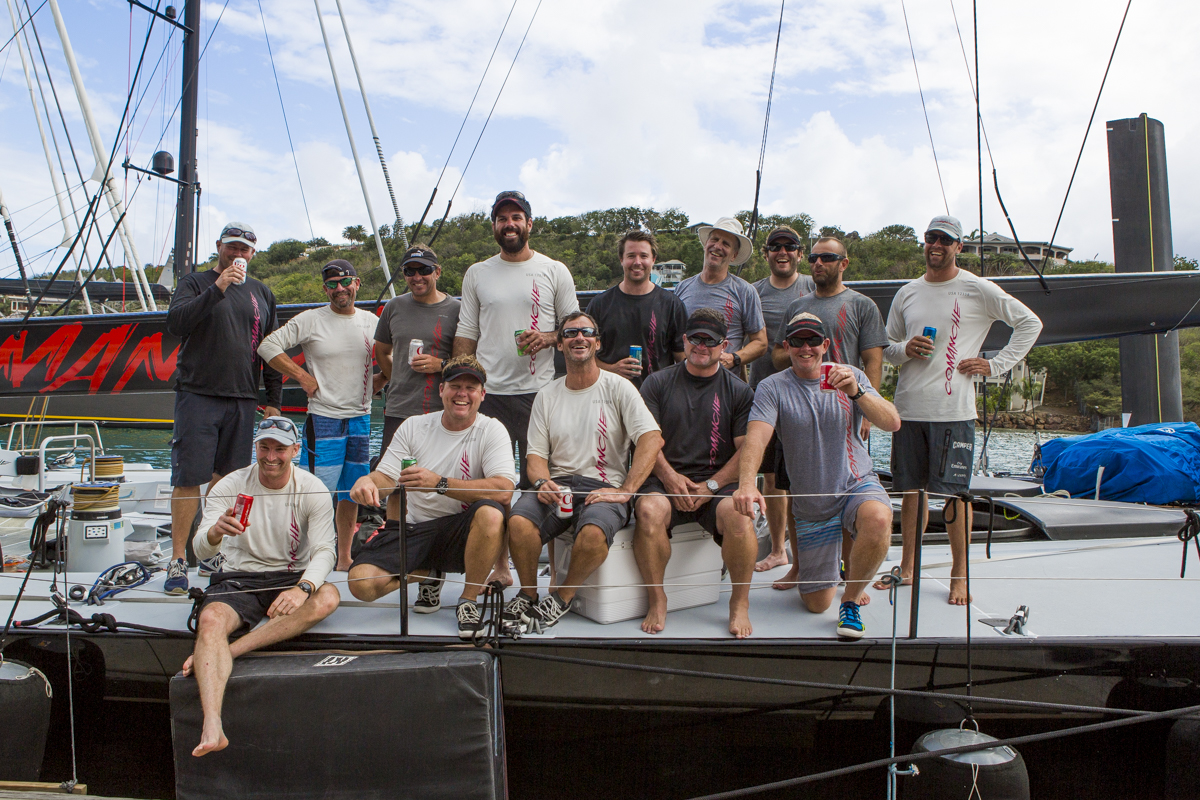Just arrived in Antigua: Comanche delivery crew from Charleston, USA to  Antigua, West Indies; a distance of 1,500 nautical miles Credit: RORC/Emma Louise Wyn Jones