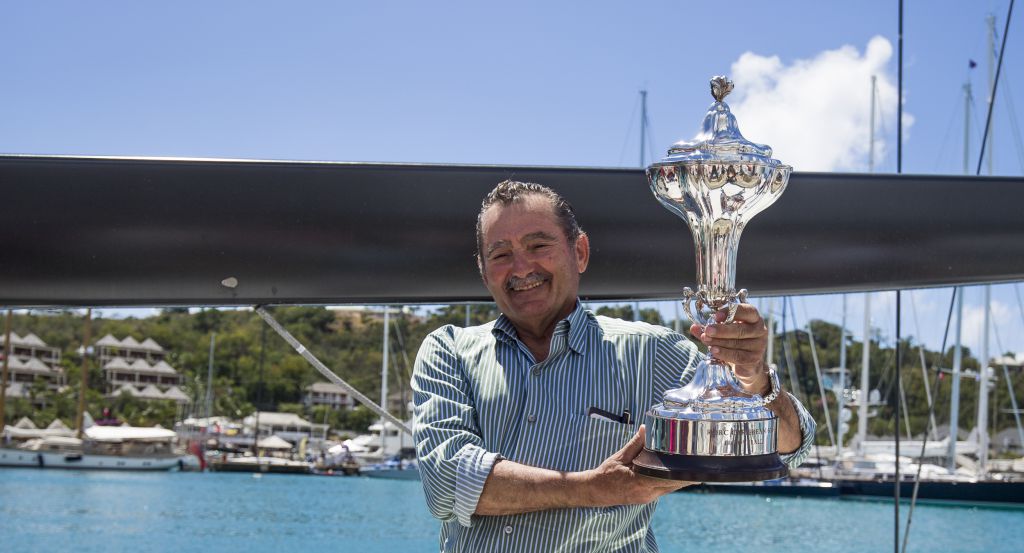 Current holder of the RORC Caribbean 600 Trophy: George Sakellaris, Maxi72, Proteus © RORC/ELWJ Photography