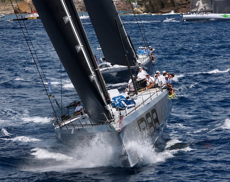 Rambler 88 takes Monohull Line Honours in the 2017 RORC Caribbean 600 - Photo RORC/Tim Wright