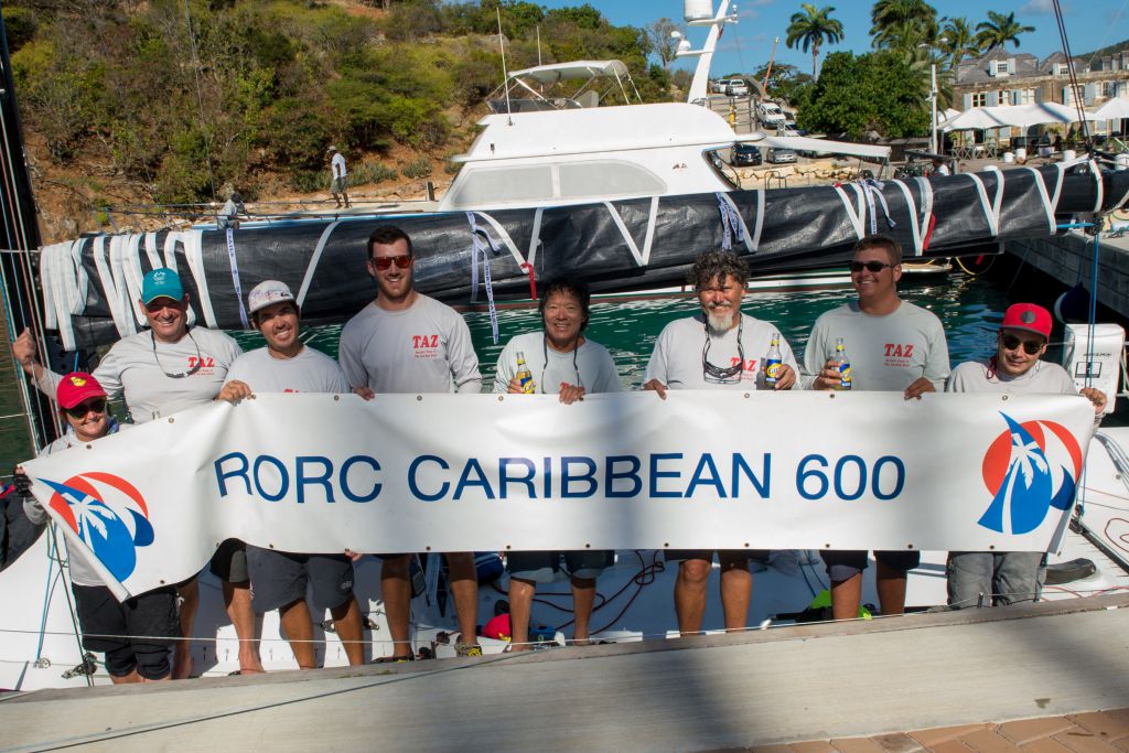 An emotional win in IRC One for Antigua's Bernie Evan Wong and his crew on the RP37, Taz © RORC/Ted Martin
