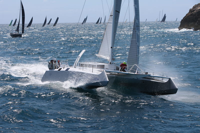 Bieker 53 Fujin competing in the 2019 RORC Caribbean 600 © Tim Wright/Photoaction.com