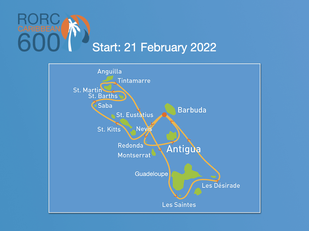 RORC Caribbean 600 course