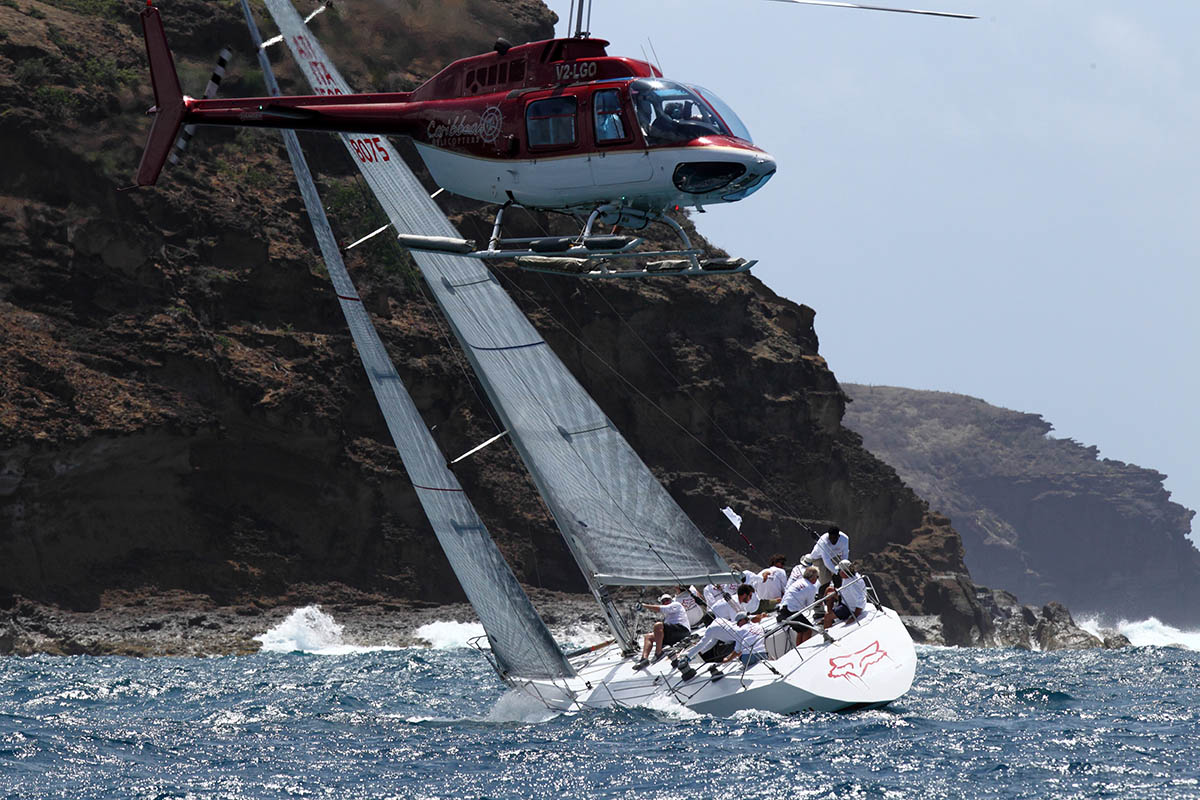 IRC Two -Carlo Falcone’s legendary Caccia Alla Volpe, skippered by Carlo’s son Rocco, with sister Shirley in an all-Antiguan crew  © Tim Wright/Photoaction.com