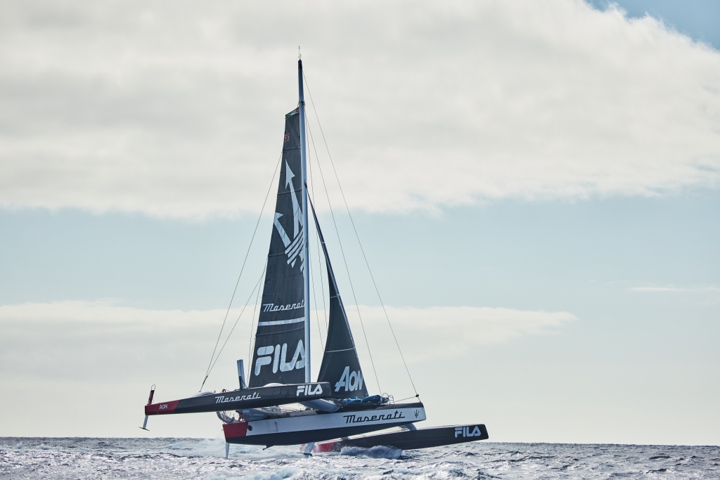 Giovanni Soldini’s Multi70 Maserati (ITA) won the 3,000-mile RORC Transatlantic Race by a paper-thin margin and also holds the RORC Caribbean 600 Race Record (2019 - 30 hours, 49 minutes, 00 seconds) © James Mitchell